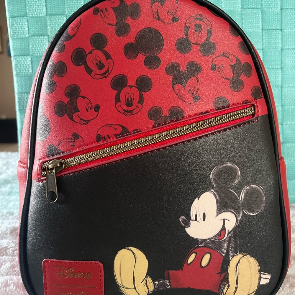 Disney Mickey Mouse Red and Black Mini Backpack